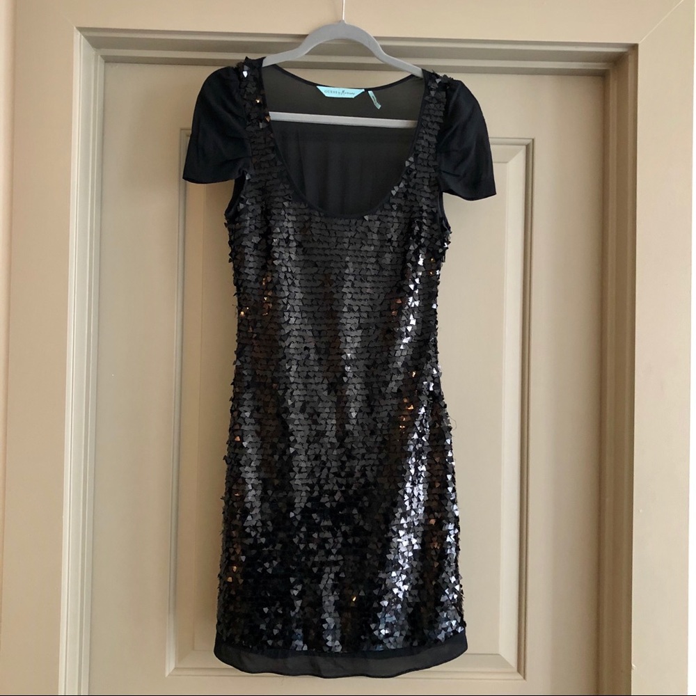 stunning black sequin NYE dress